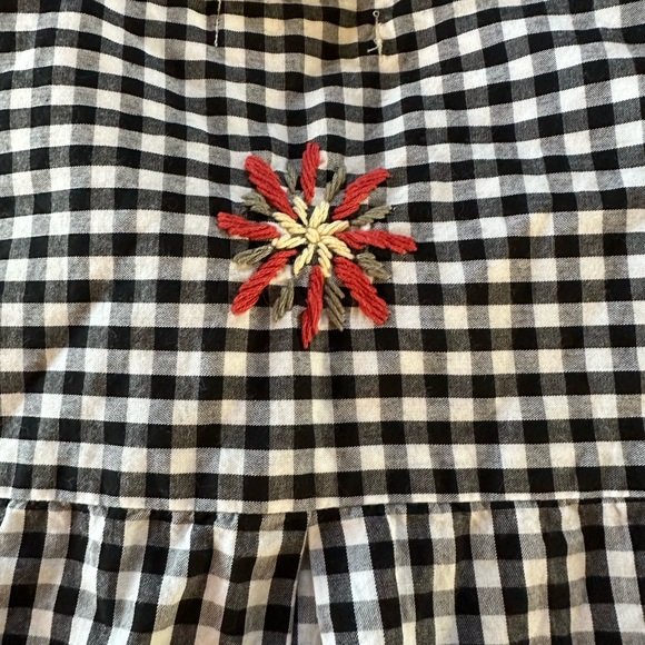 COPY - THML Black and White Gingham Embroidered Shirt Size Small - Picture 5 of 5